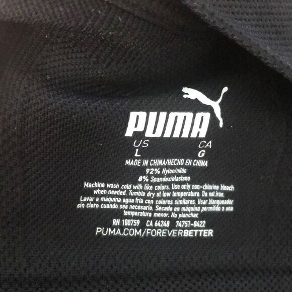Puma Black sports bra removable pads L - Picture 4 of 5